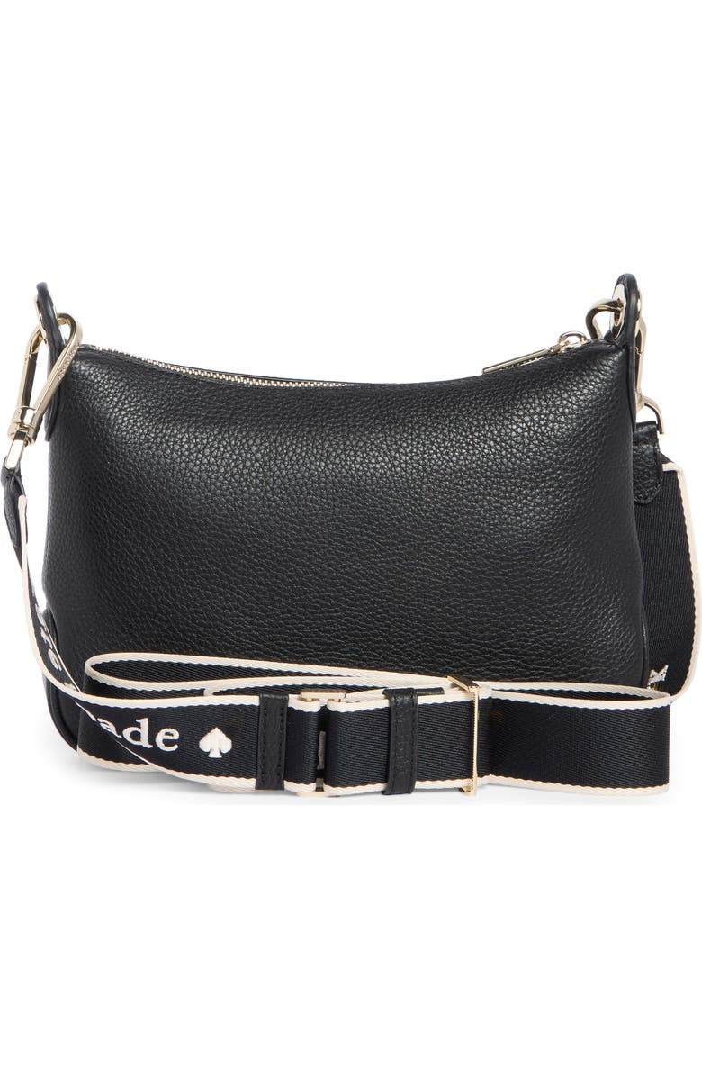 Kate Spade New York rosie logo strap crossbody bag, Alternate, color, Black
