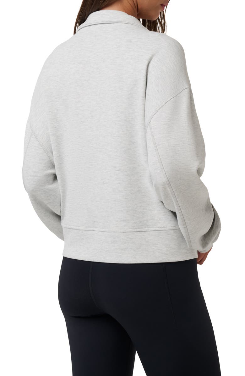 TravisMathew Skyloft Soft Half Zip Sweatshirt, Alternate, color, Heather Light Grey