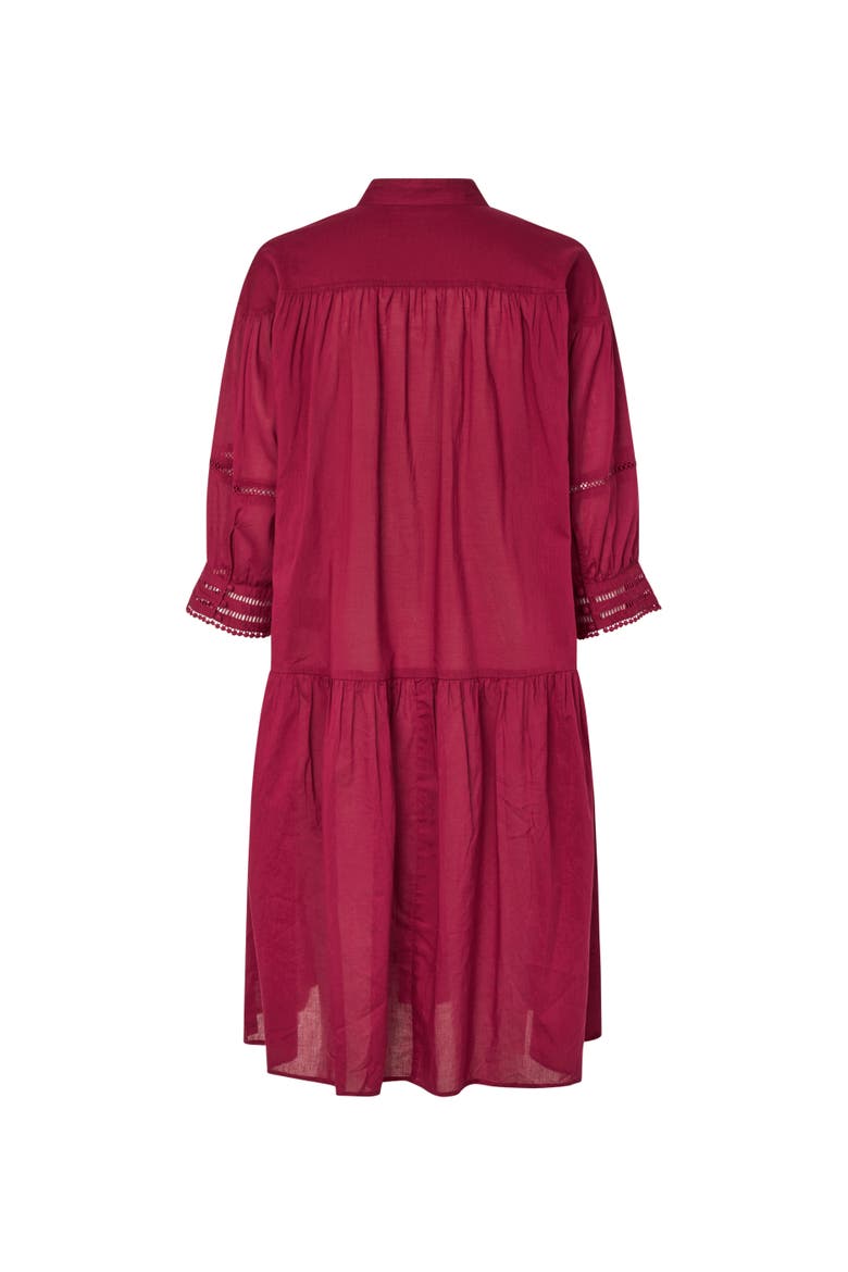 Manaleira V-Neck Tunic Dress, Alternate, color, Beet Red