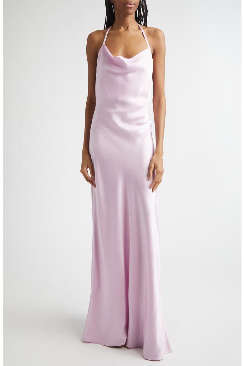 Crepe Satin Shift Dress, Main, color, LIGHT ORCHID