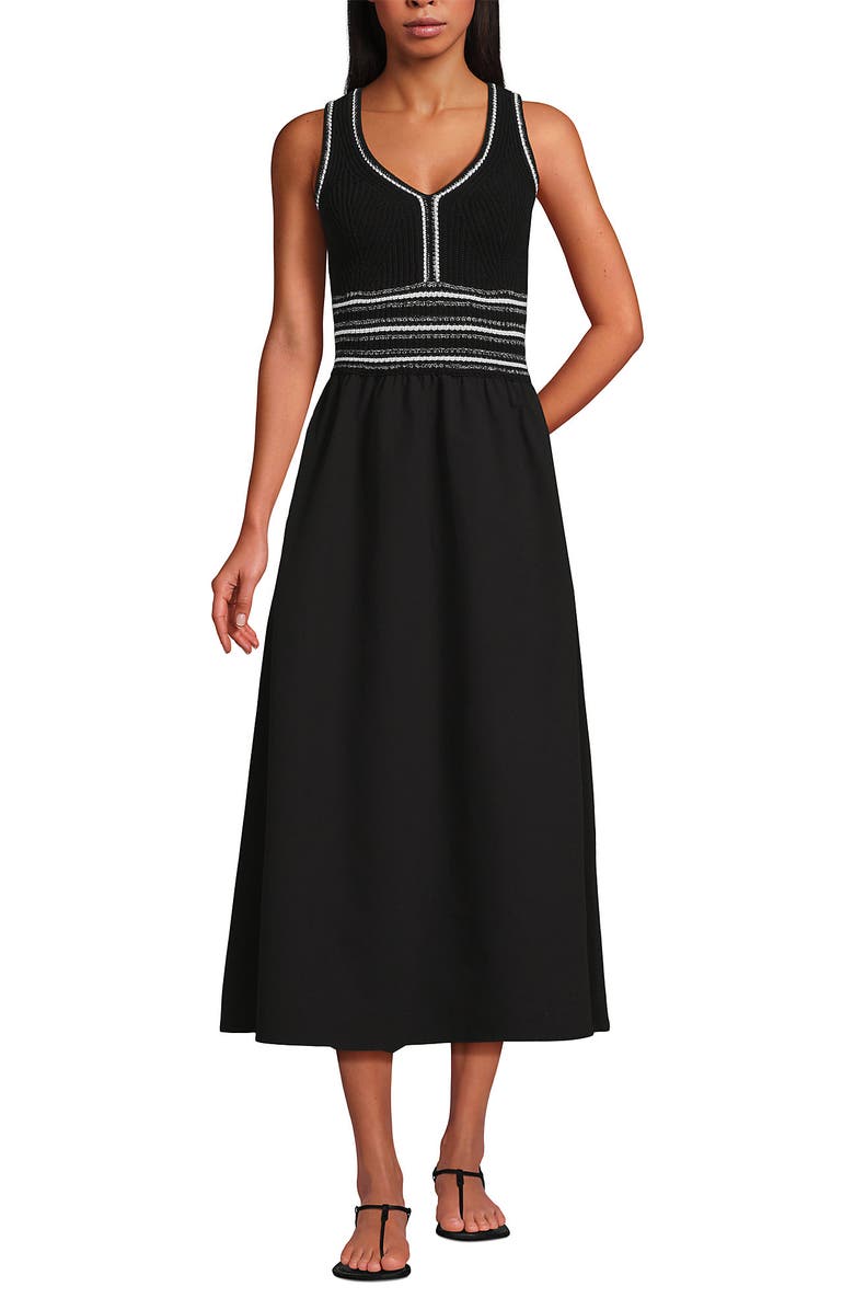 Lands' End Duet Vneck Sweater Dress, Alternate, color, 