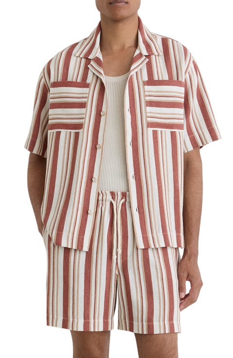 Celeste Stripe Camp Shirt