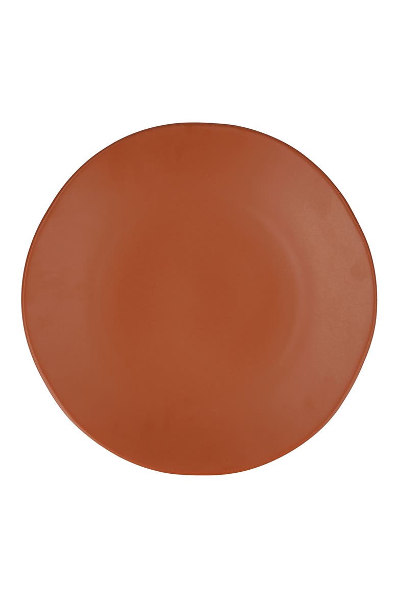 Heirloom Set of 4 Ceramic Dinner Plates, Main, color, TERRACOTTA