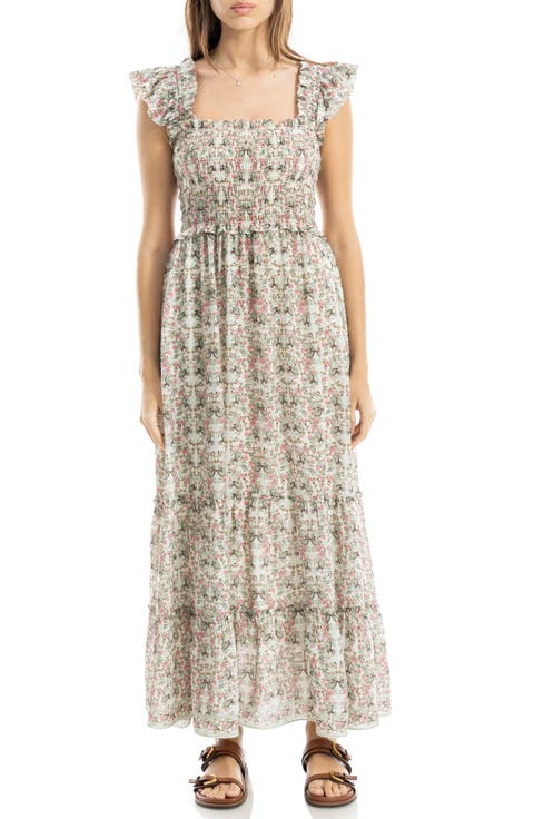 Flutter Sleeve Maxi Dress