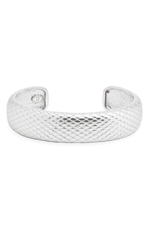 Snakeskin Textured Cuff Bracelet