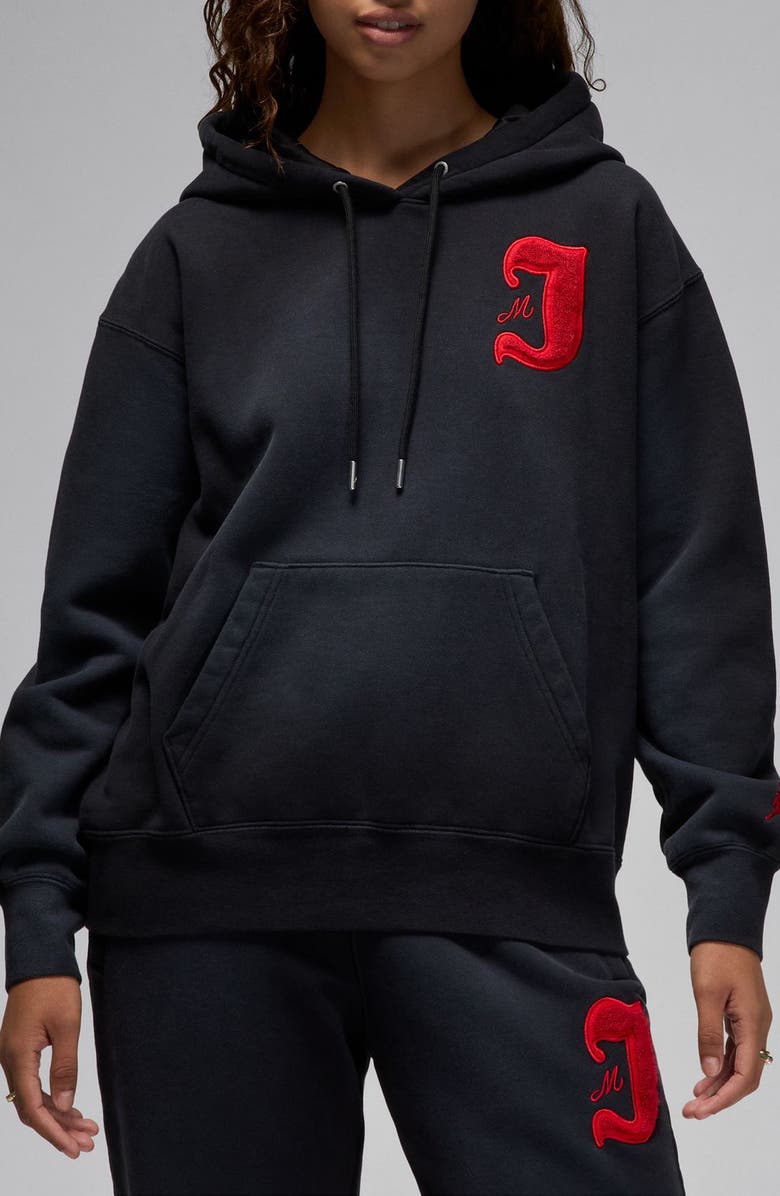 Jordan Flight Fleece Logo Appliqué Hoodie, Main, color, 