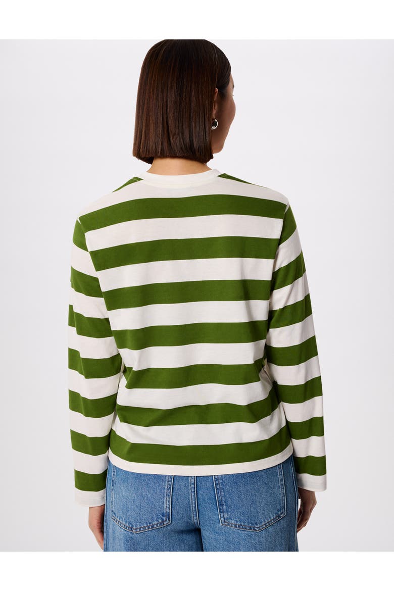 Relaxed Stripe Long Sleeve Tee, Alternate, color, Grn/Multi