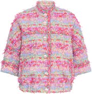 Maison Common Casual Tweed Jacket With Trimming French multicolor