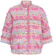 Maison Common Casual Tweed Jacket With Trimming French multicolor