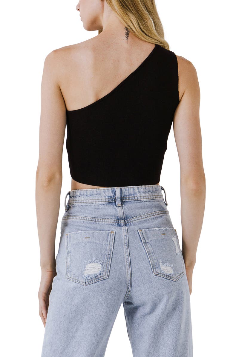 Endless Rose Scallop One-Shoulder Crop Tank, Alternate, color,