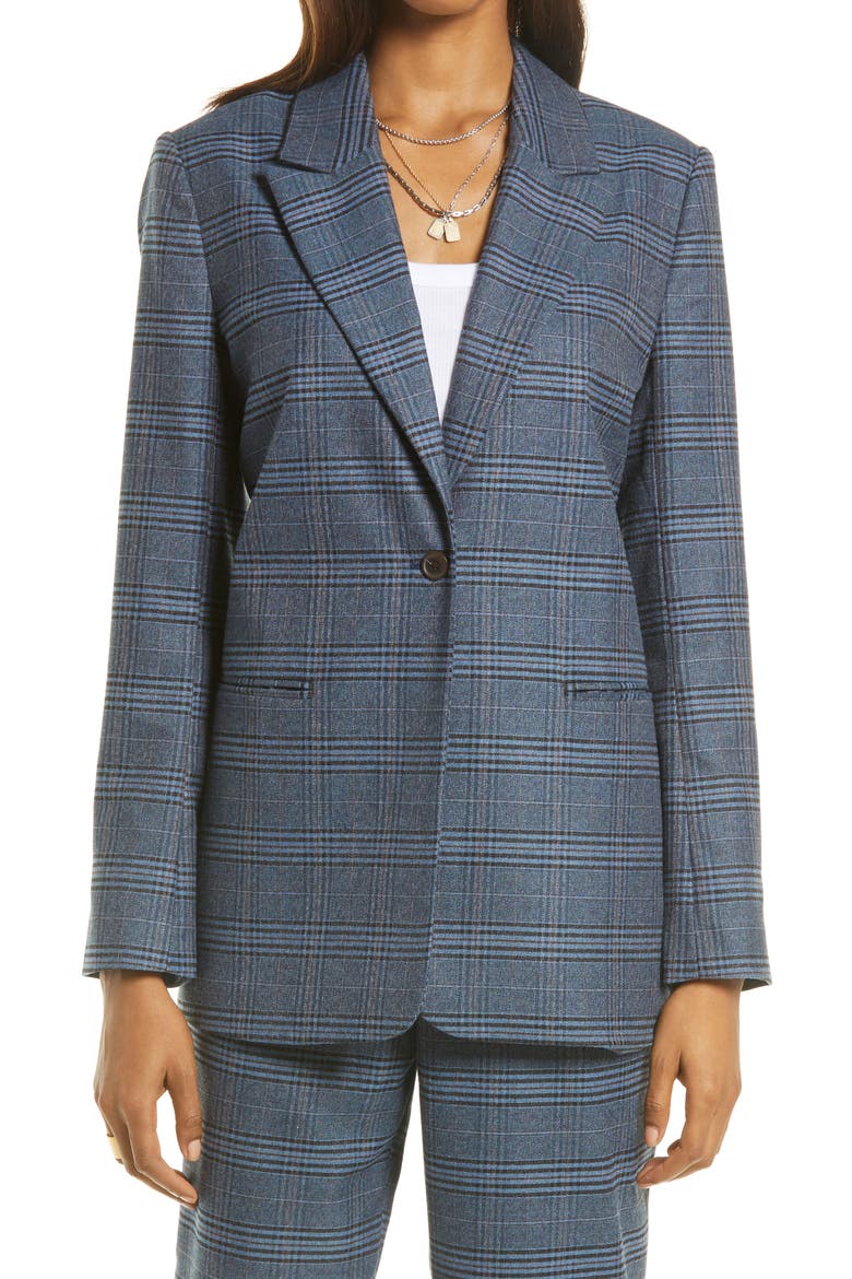 Plaid Blazer, Alternate, color, NAVY- BLACK HERITAGE PLAID