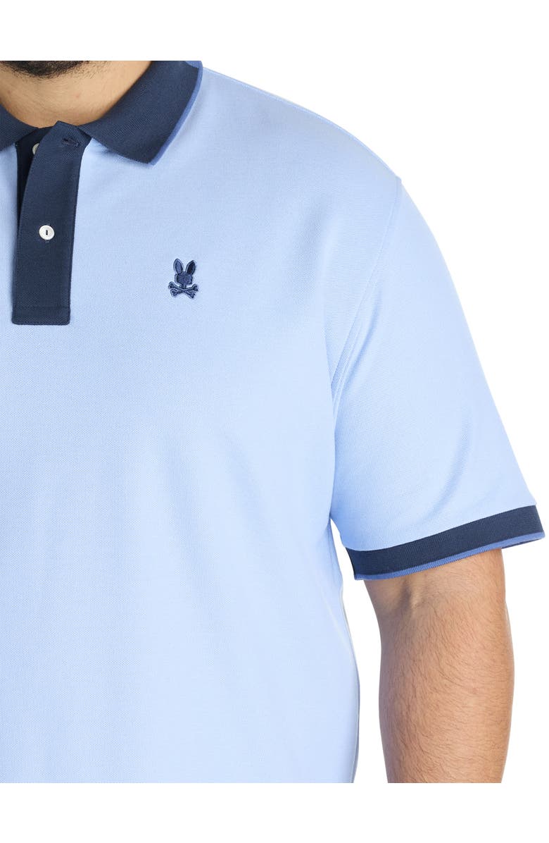 Psycho Bunny Big & Tall Thatcher Piqué Polo Shirt, Alternate, color, Serenity