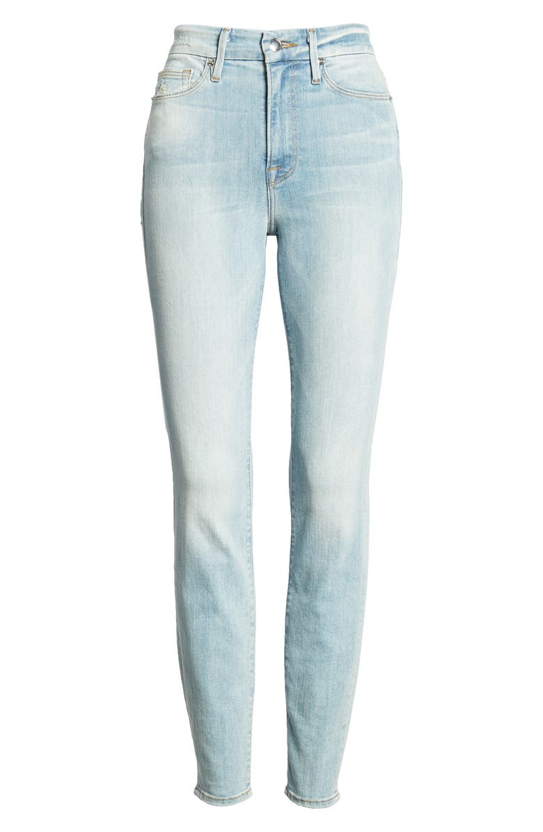 Good American Good Waist Ripped High Waist Skinny Jeans, Alternate, color, 