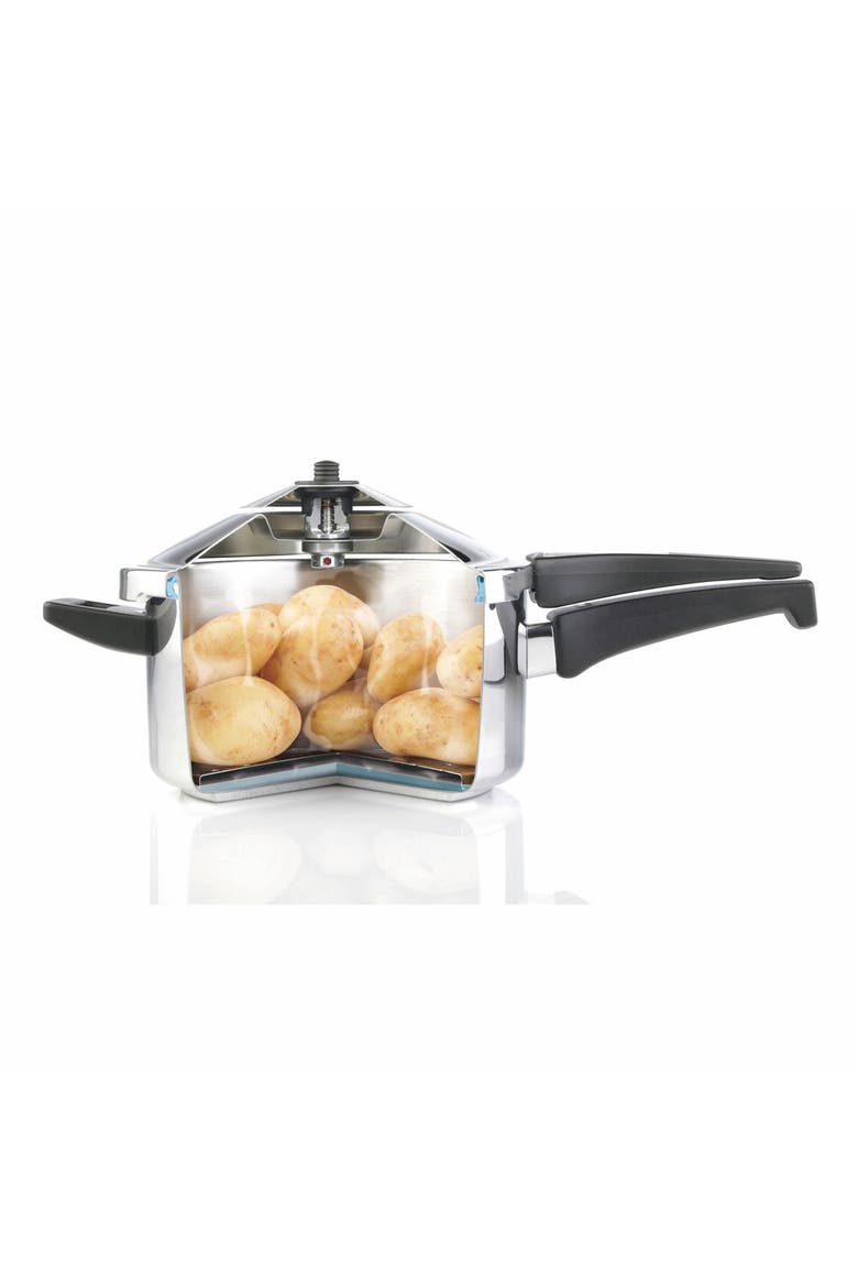 Duromatic Stainless Steel Saucepan Pressure Cooker, 3.7 Qt, Alternate, color, Silver