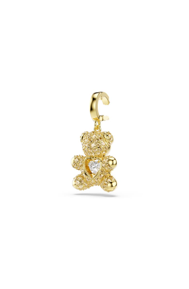 Swarovski Idyllia Crystal Teddy Bear Charm, Alternate, color, Gold