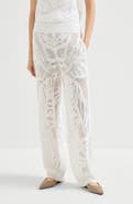 Brunello Cucinelli Dazzling water lilies trousers