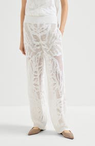 Brunello Cucinelli Dazzling water lilies trousers