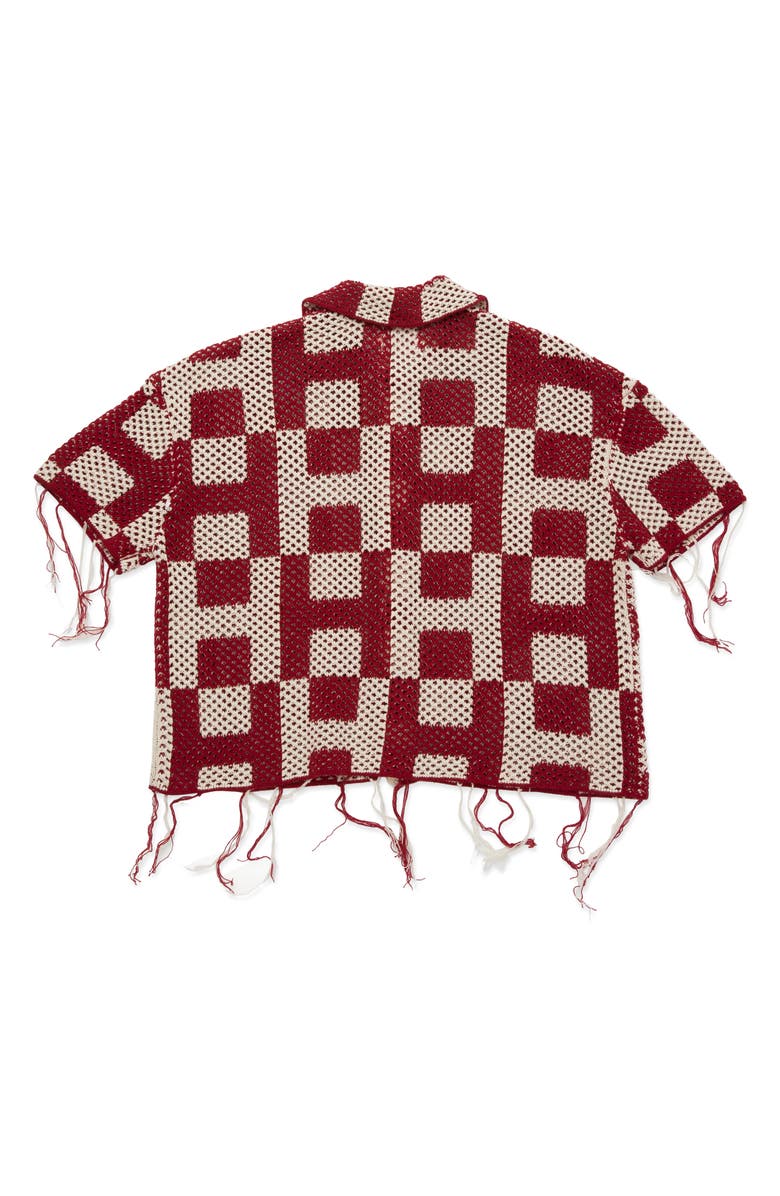 HONOR THE GIFT Crochet Short Sleeve Button-Up Shirt, Alternate, color,