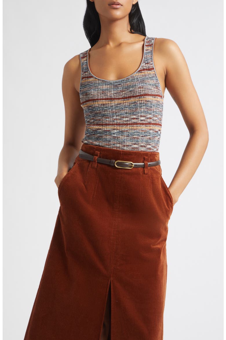 Sandra Space Dyed Rib Tank, Main, color, RUST MULTI