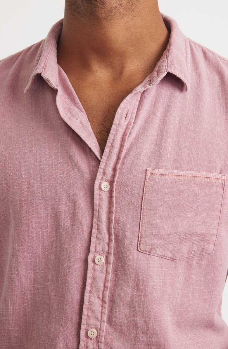 Marine Layer Selvage Pocket Short Sleeve Button-Up Shirt, Alternate, color, 