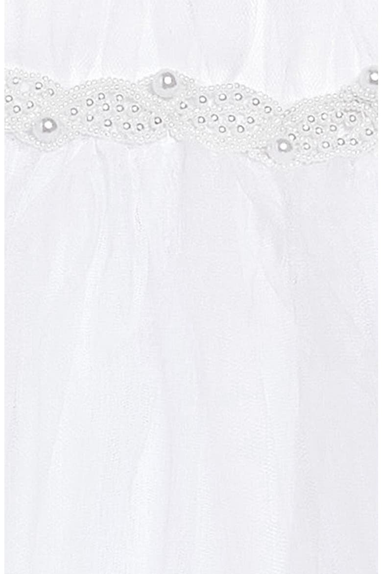 Iris & Ivy Beaded Tulle First Communion Dress & Bolero Jacket Set, Alternate, color, WHITE