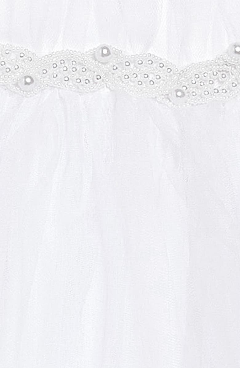 GERSON & GERSON Iris & Ivy Beaded Tulle First Communion Dress & Bolero Jacket Set, Alternate, color, 