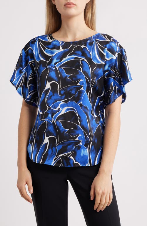 ANNE KLEIN ANNE KLEIN SLEEVELESS PRINT WRAP TOP