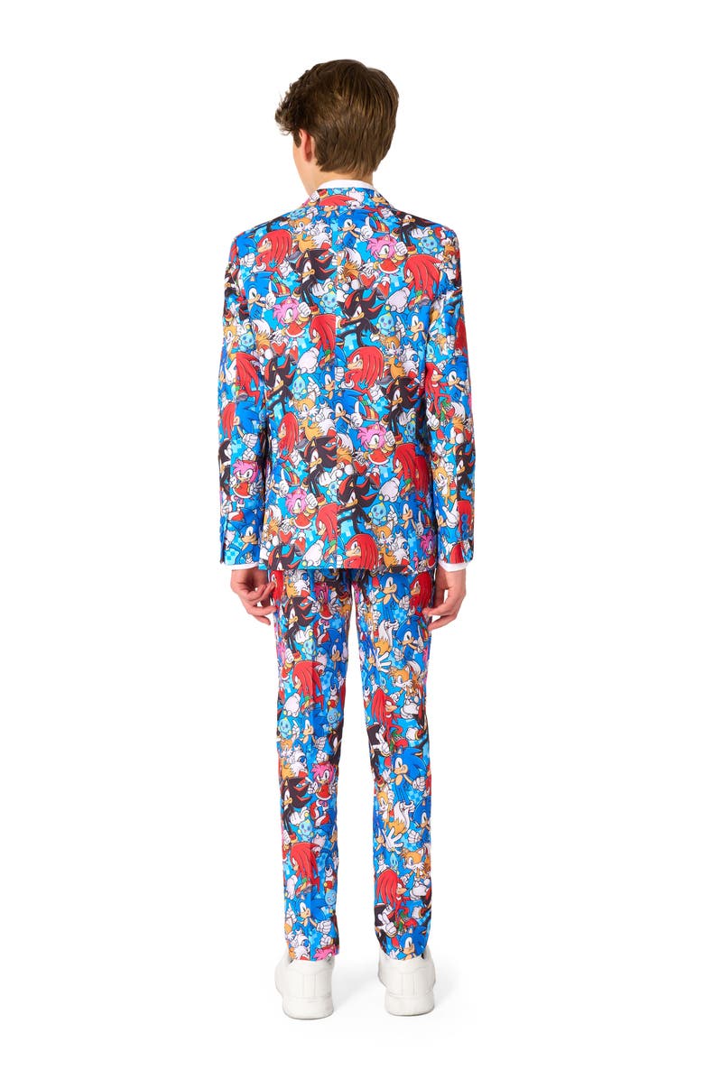 OppoSuits Kids' Sonic the Hedgehog<sup>™</sup> Two-Piece Suit & Tie Set, Alternate, color, Blue Multi