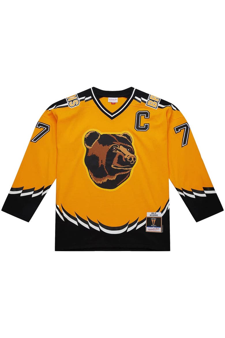 Men's Mitchell & Ness Ray Bourque Gold Boston Bruins Big & Tall 1996-97 Blue Line 2.0 Jersey, Alternate, color, Gold