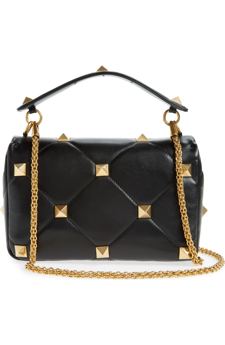 Valentino Garavani Roman Stud Nappa Chain Bag, Alternate, color,