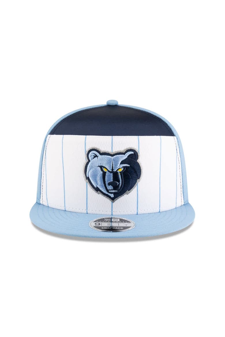 Men's New Era  White/Light Blue Memphis Grizzlies 2025 NBA Tip Off Split Panel 9FIFTY Snapback Hat, Alternate, color, White