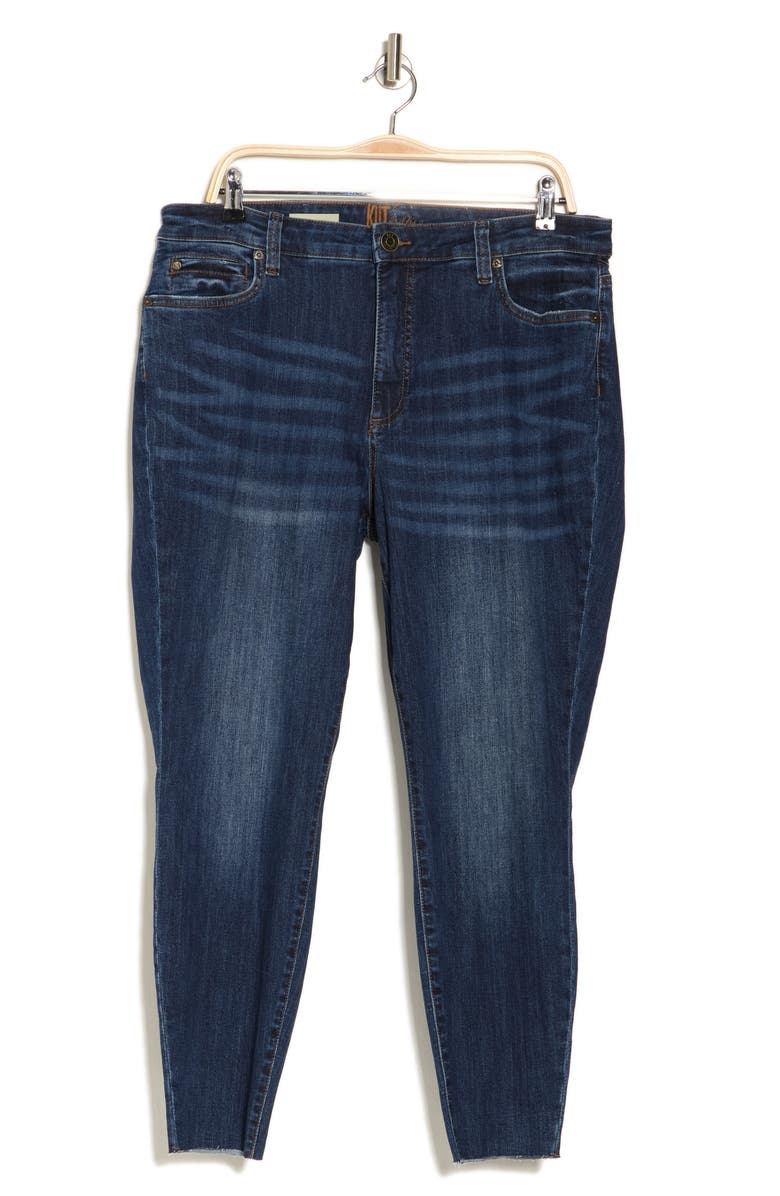 KUT from the Kloth Carlo Raw Hem Ankle Skinny Jeans, Alternate, color, Bamboo