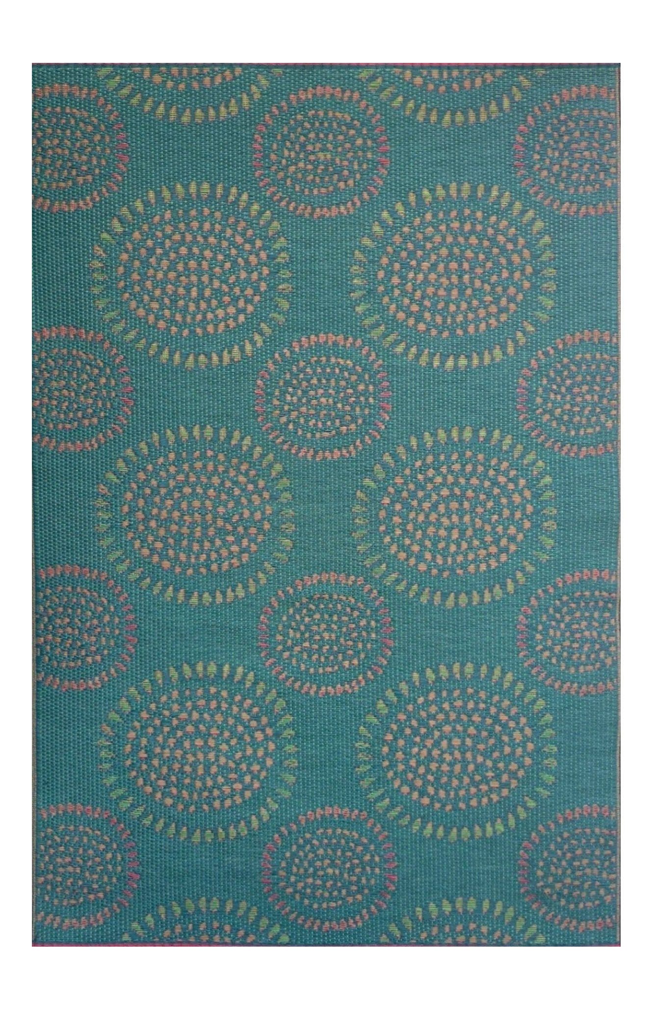 selected teal and red