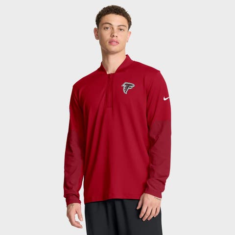 Men's Nike Red Atlanta Falcons Sideline Dri-FIT Half-Zip Pullover