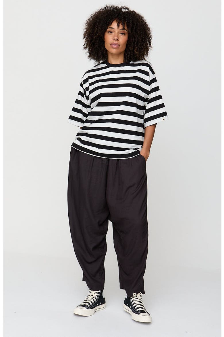 Organic Cotton Drape Trousers, Alternate, color, Black