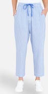 Yumi Cotton Stripe Cropped Trousers