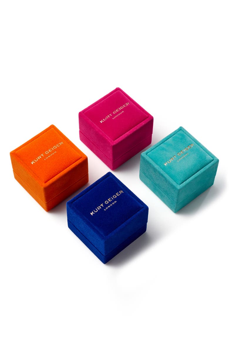 Kurt Geiger London Crystal Smiley Resin Ring, Alternate, color,