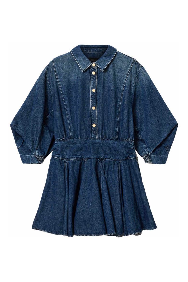 Arlo Denim Minidress, Alternate, color, MID INDIGO