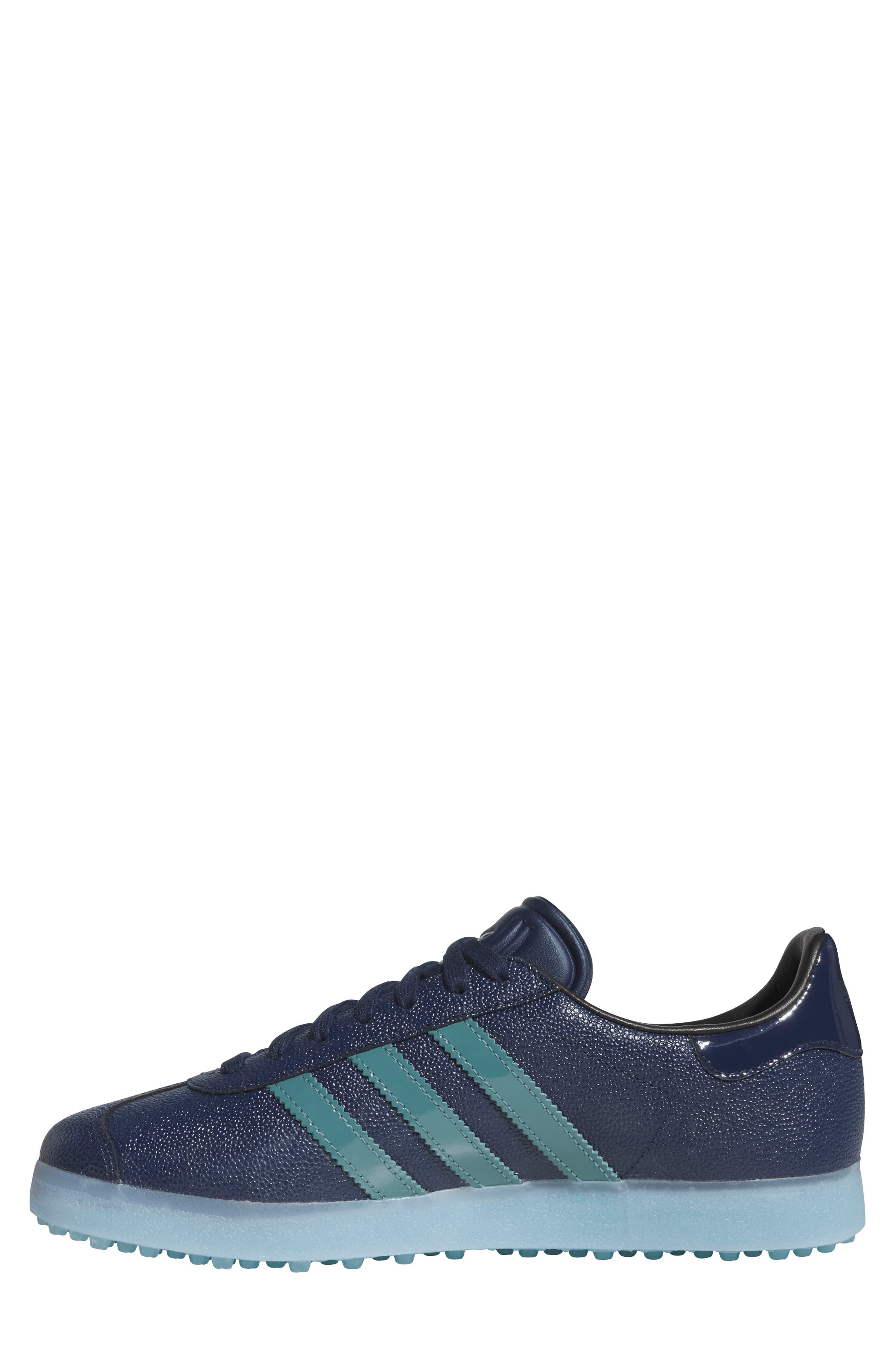 adidas Gazelle Golf Sneaker, Alternate, color, Night Indigo/ Teal/ Clear Sky