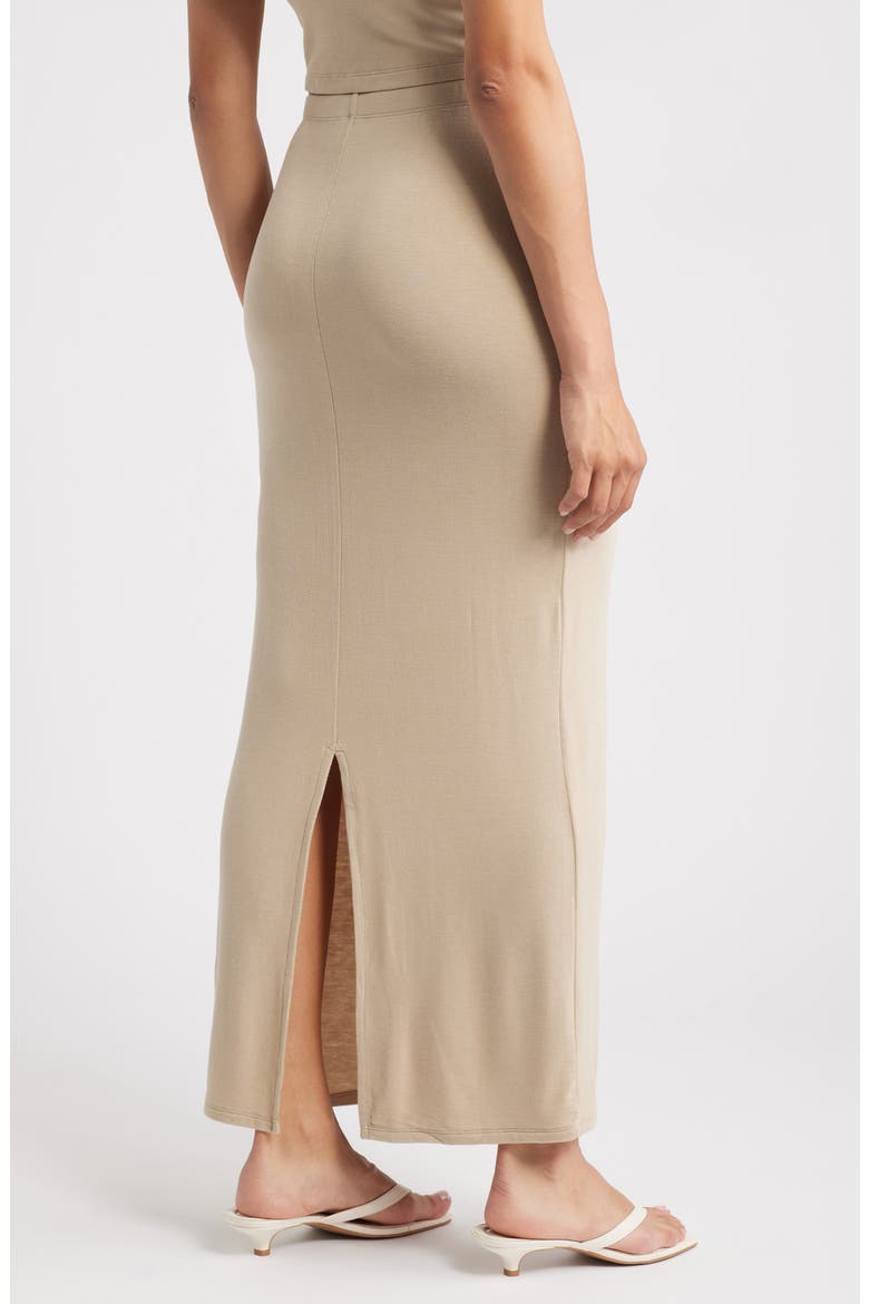 Eloise Back Slit Maxi Skirt, Alternate, color, SAND