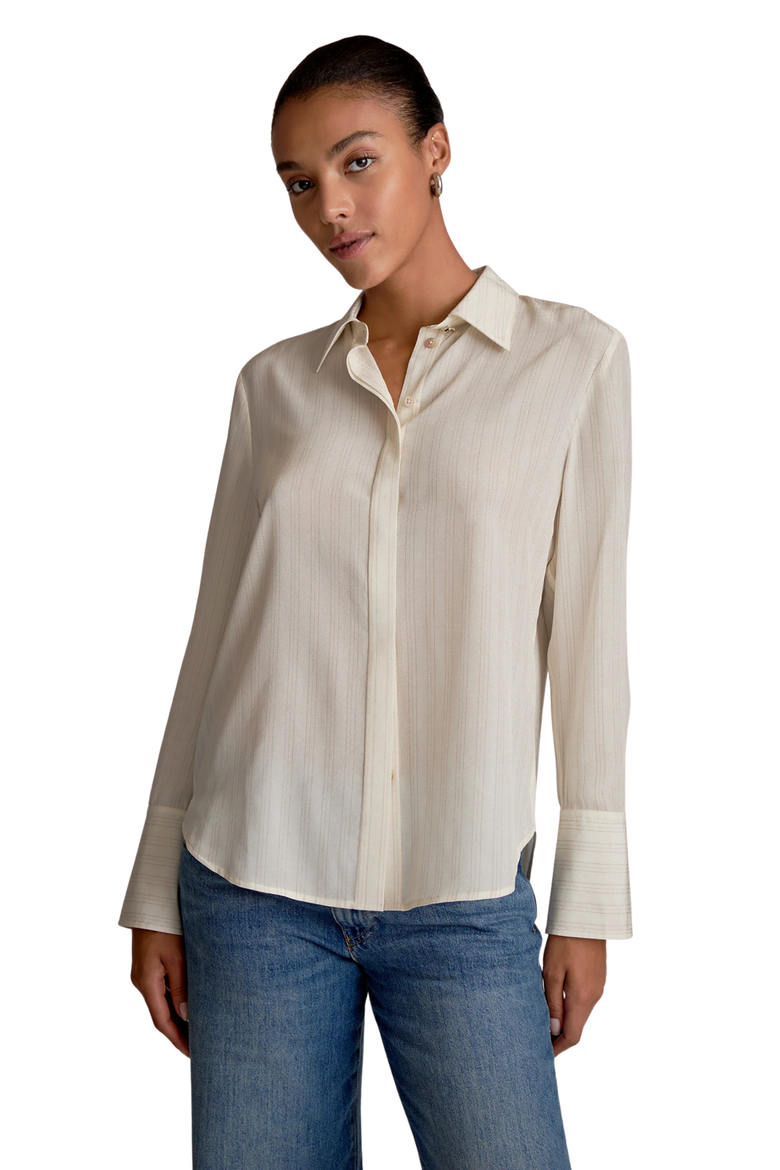 Mira Top - Washable Silk Top Stitch, Main, color, Mixed Stripe