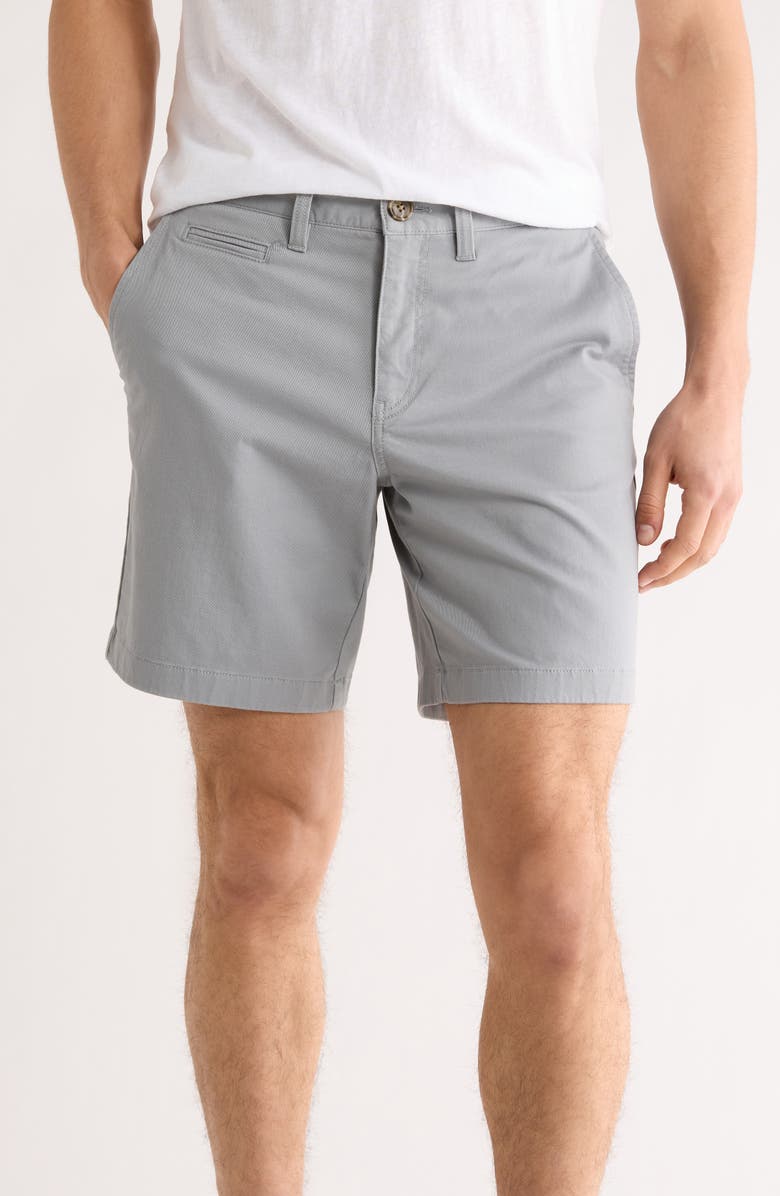 14th & Union Wallin Stretch Twill Chino 8-Inch Shorts, Main, color, Grey Monument
