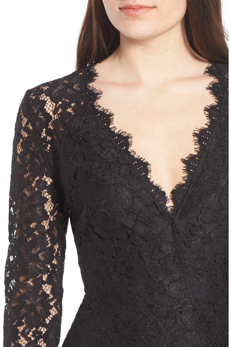 Say It Out Loud Lace Dress, Alternate, color, BLACK