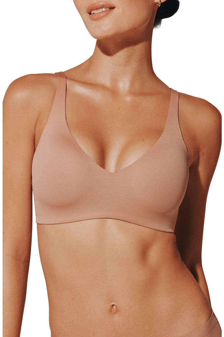 TempSync™ Wireless Plunge Bra, Main, color, MOCHA