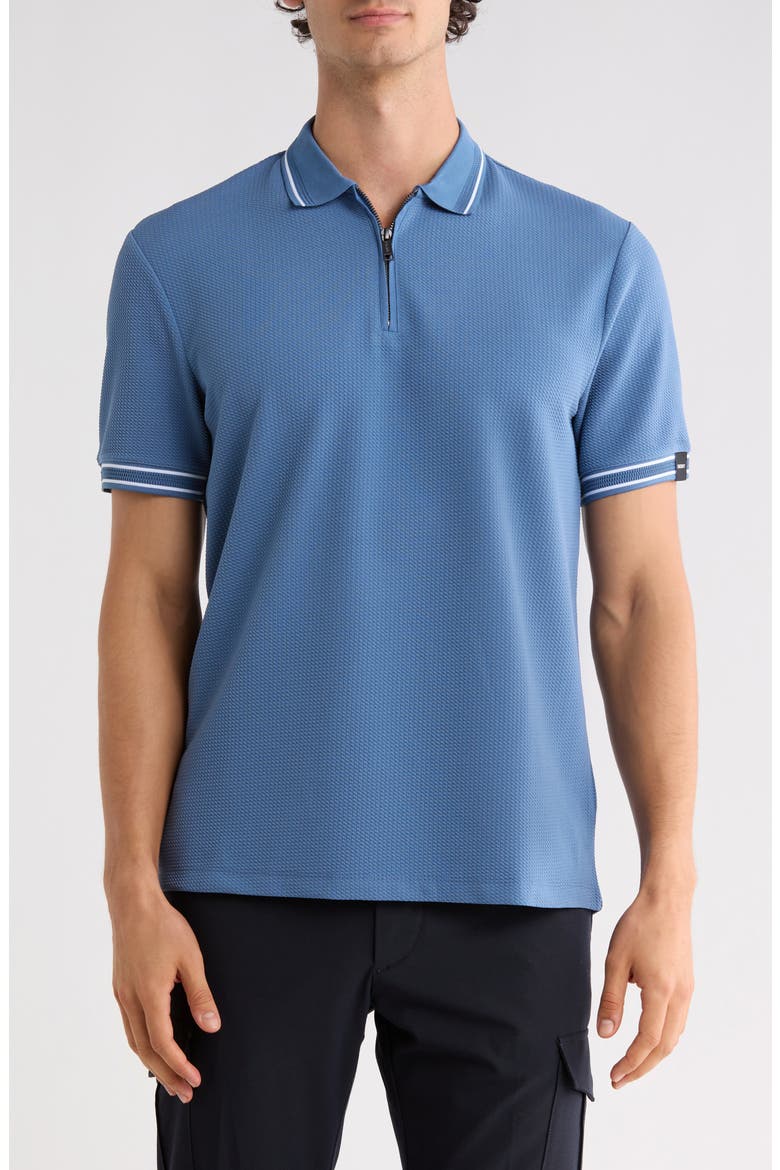 Avika Zip Polo, Main, color, BLUE HORIZON