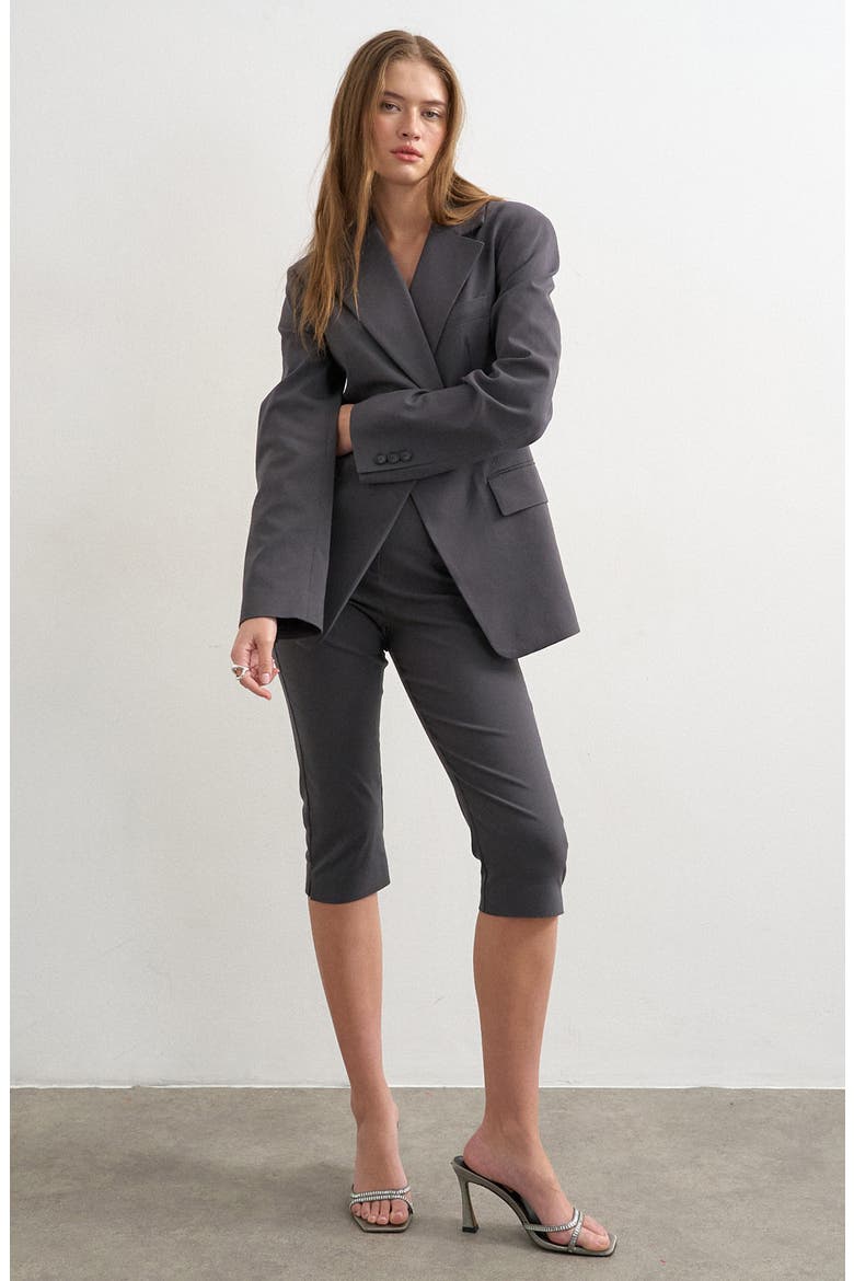 Clean Cinched Blazer, Alternate, color, CHARCOAL