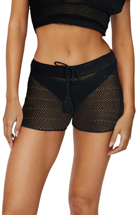 Bree Open Stitch Cover-Up Shorts