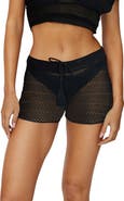 PQ SWIM Bree Open Stitch Cover-Up Shorts