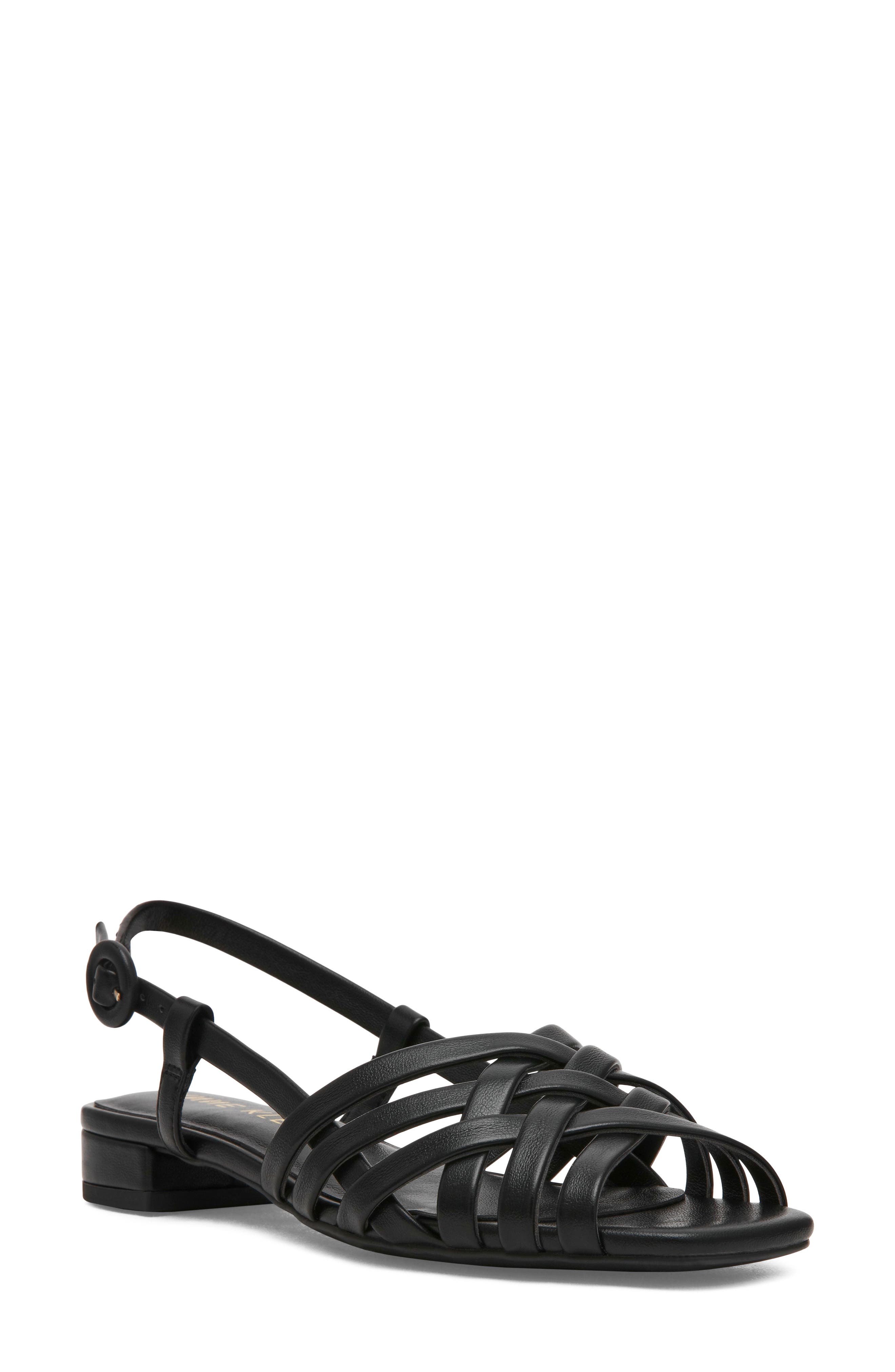 Fairfield Slingback Sandal, Main, color, BLACK SMOOTH