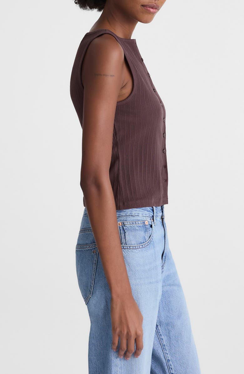 Madewell Rib Crewneck Vest Tank, Alternate, color, Chocolate Plum